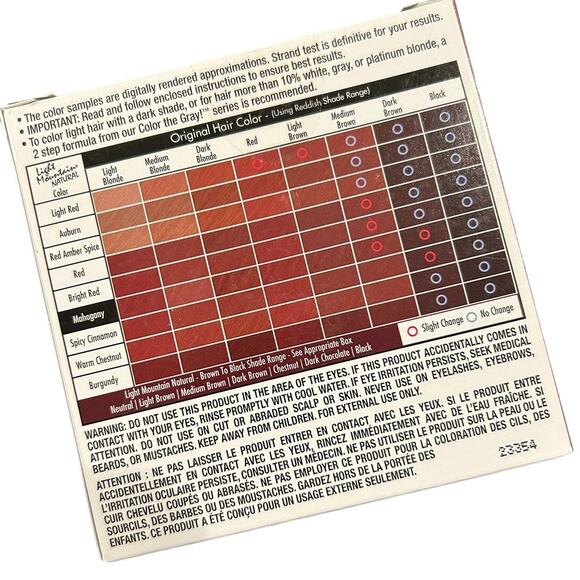 Natural Henna Hair Color & Conditioner MAHOGANY Certified Organic Light Mountain - Picture 5 of 10